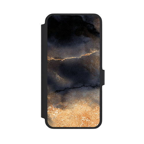 Samsung Galaxy A56 5G NIVOflip Schwarzer Marmor Goldstaub Look