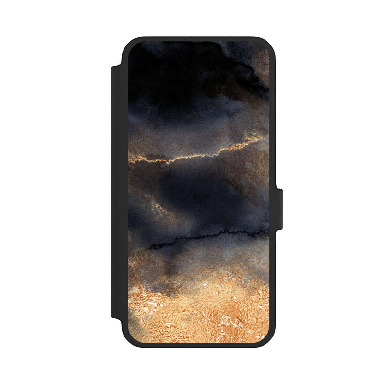 Galaxy A56 5G NIVOflip Schwarzer Marmor Goldstaub Look