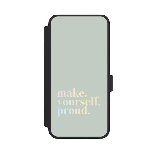 Samsung Galaxy A56 5G NIVOflip Make Yourself Proud Zitat-Minze und Farbverlauf