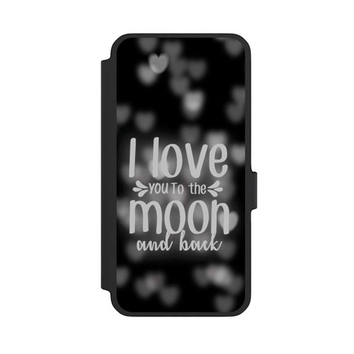 Samsung Galaxy A56 5G NIVOflip I Love You to The Moon And Back Black Hearts