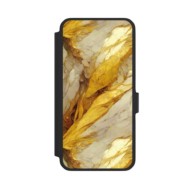 Galaxy A56 5G NIVOflip Weiße Marmor-Golddruckschichten