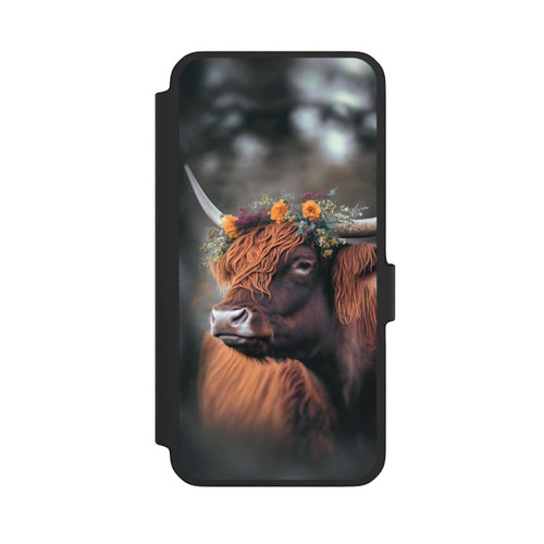 Samsung Galaxy A56 5G NIVOflip Highland Cow With Flowers with AI