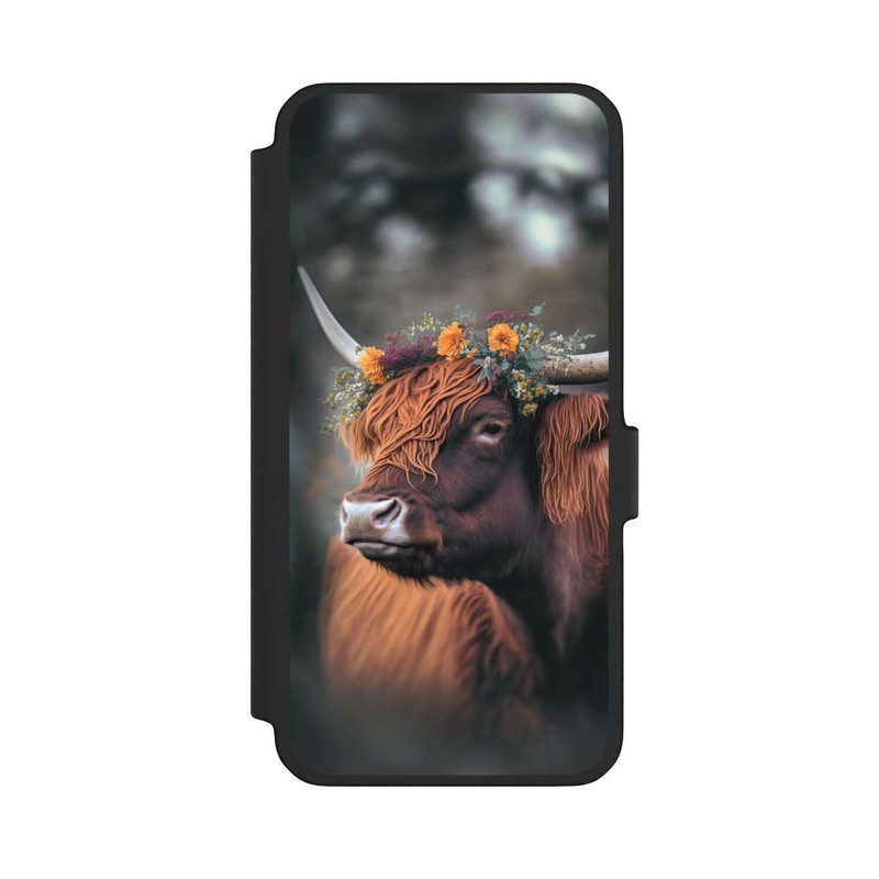 Galaxy A56 5G NIVOflip Highland Cow With Flowers with AI
