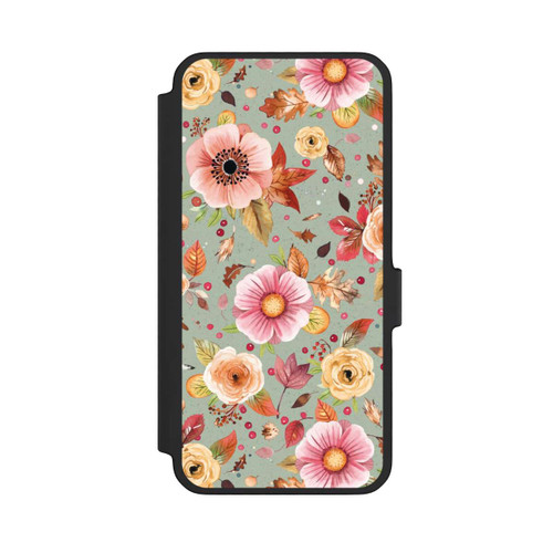 Samsung Galaxy A56 5G NIVOflip Fleurs d'automne Vert tendre