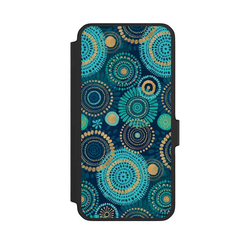 Galaxy A56 5G NIVOflip Blockprint India Teal Gold
