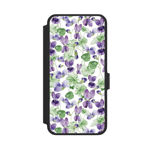 Samsung Galaxy A56 5G NIVOflip Purple Wildflowers Pattern Watercolor