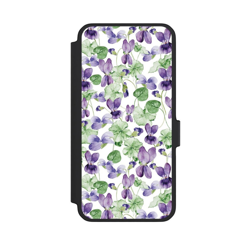 Galaxy A56 5G NIVOflip Purple Wildflowers Pattern Watercolor