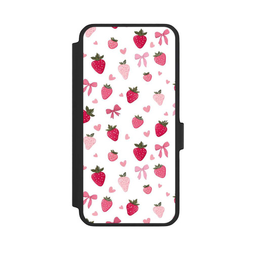 Samsung Galaxy A56 5G NIVOflip Erdbeer Herz Schleifen Muster Pink
