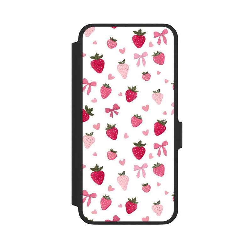 Galaxy A56 5G NIVOflip Strawberry Ribbon Pattern Pink