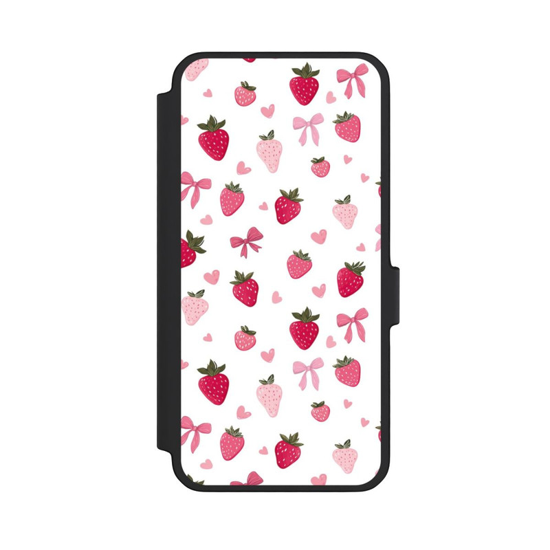 Galaxy A56 5G NIVOflip Strawberry Ribbon Pattern Pink