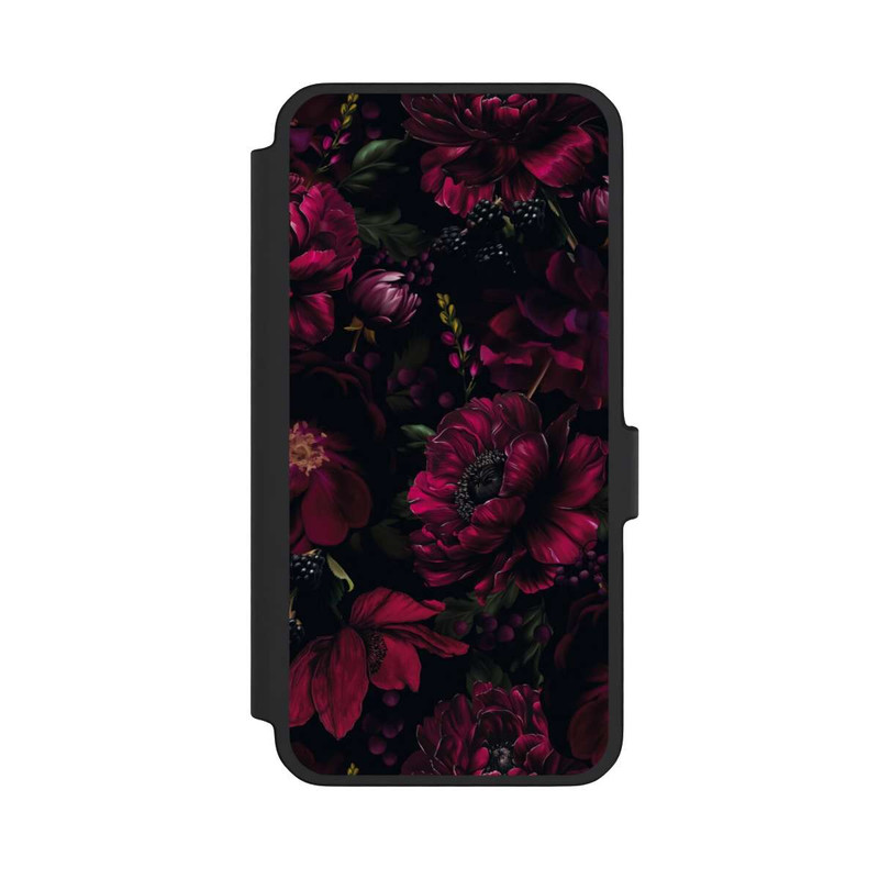 Galaxy A56 5G NIVOflip Dunkle Rote Blumen Liebe