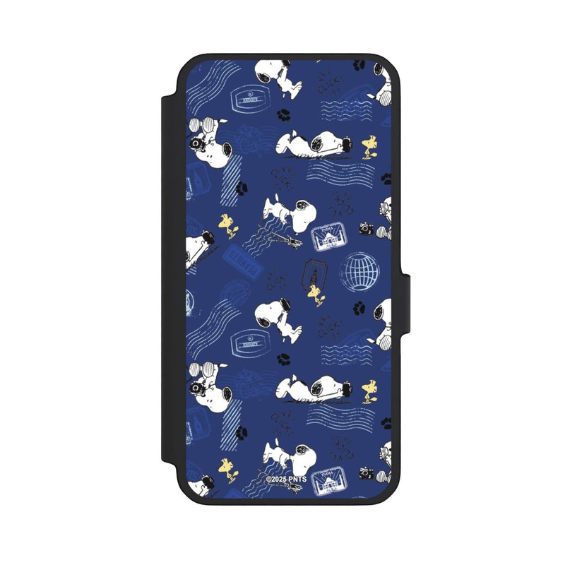 Galaxy A56 5G NIVOflip Peanuts Travel Stamps Pattern Blue