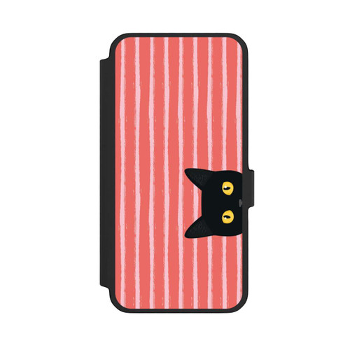 Samsung Galaxy A56 5G NIVOflip Schwarze Katze Gestreift Orange