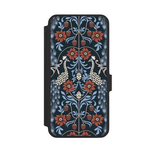 Samsung Galaxy A56 5G NIVOflip Vintage Peacock Garden Arts and Crafts Floral Dark