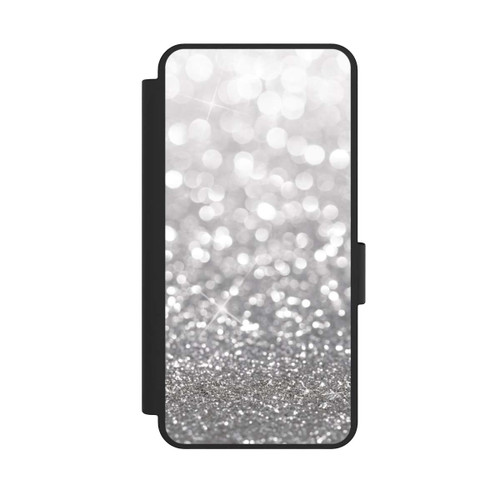 Samsung Galaxy S25 Edge NIVOflip Pluie de Paillettes Argentées Look