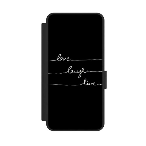 Samsung Galaxy S25 Edge NIVOflip Love Laugh Live blanc/noir