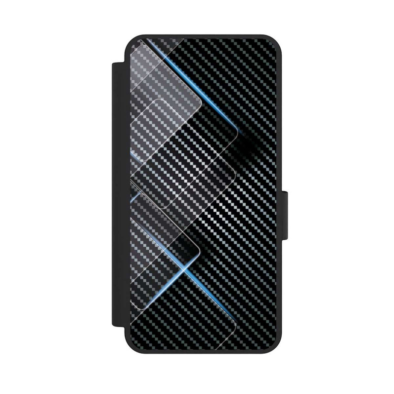 Galaxy S25 Edge NIVOflip Blue Carbon Lines