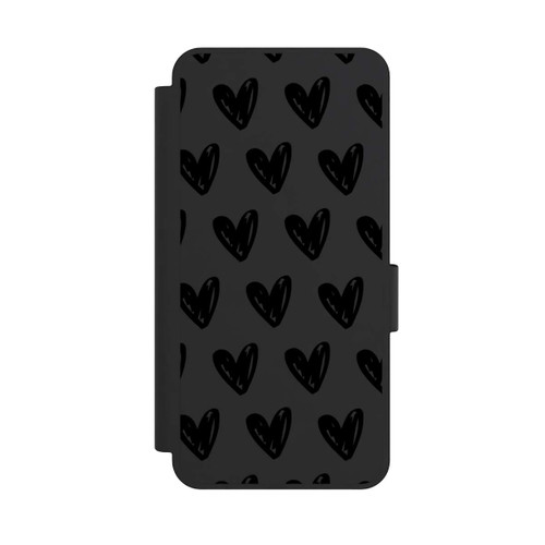Samsung Galaxy S25 Edge NIVOflip Herzen Schwarz ohne Hintergrund