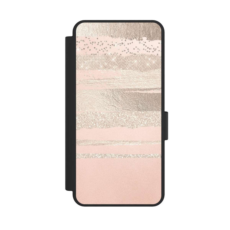 Galaxy S25 Edge NIVOflip Glitter Layers (Rosé/Silver) Glitterlook