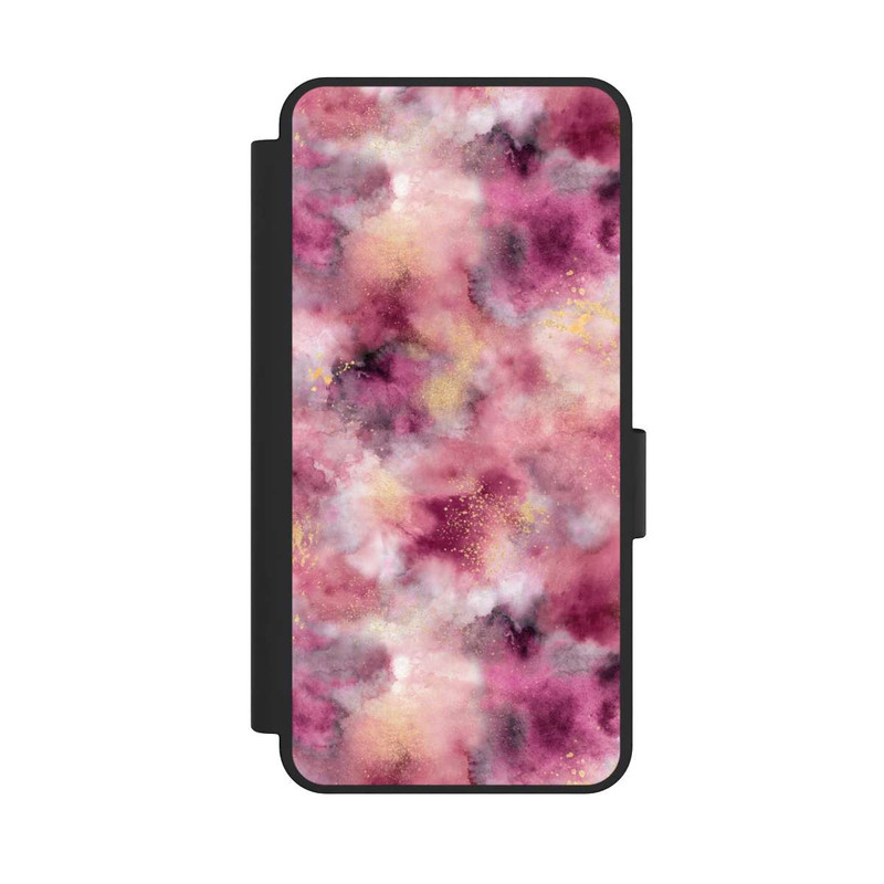 Galaxy S25 Edge NIVOflip Rose aquarelle marbré fumé
