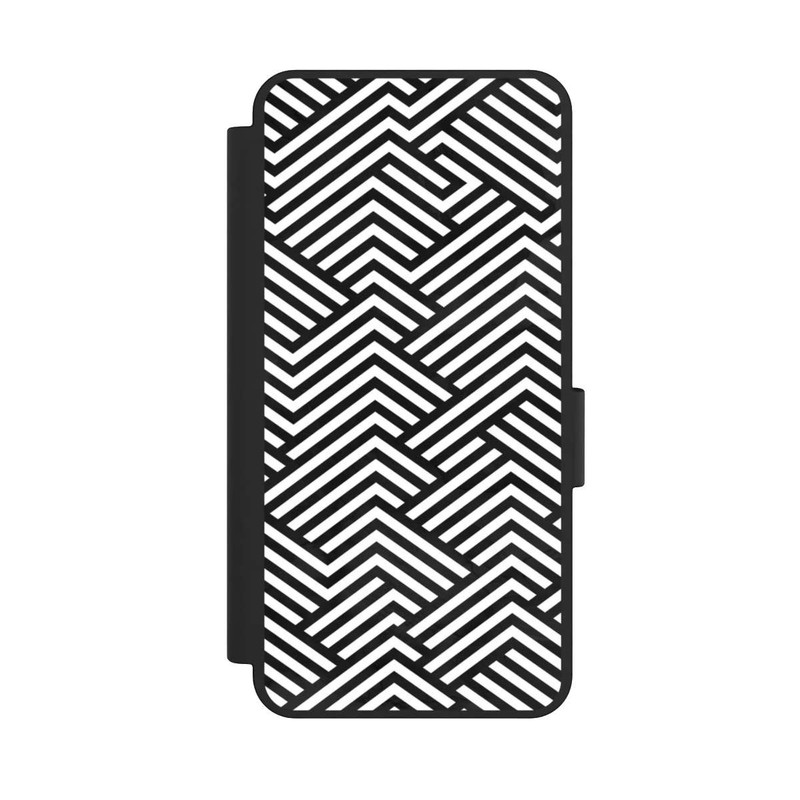 Galaxy S25 Edge NIVOflip Schwarz und Weiß ZigZag