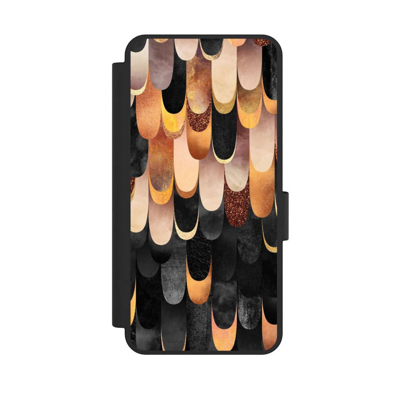 Galaxy S25 Edge NIVOflip Gefiedertes Kupfer und Schwarz