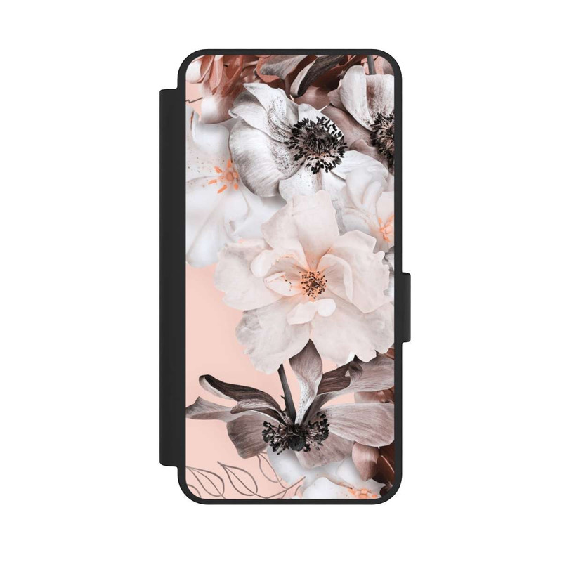 Galaxy S25 Edge NIVOflip Mur de fleurs roses