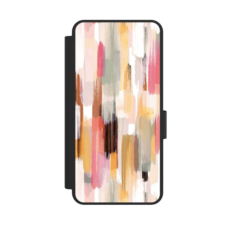 Galaxy S25 Edge NIVOflip Abstrakte Pinselstriche Herbsttöne