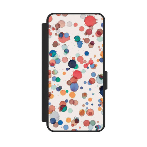 Samsung Galaxy S25 Edge NIVOflip Tropfen Aquarell Textur Blau Gelb