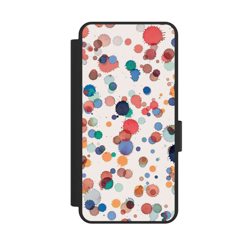 Galaxy S25 Edge NIVOflip Gouttes Aquarelle Texture Bleu Jaune