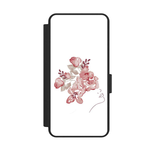 Samsung Galaxy S25 Edge NIVOflip Line Art Gesicht Blumen