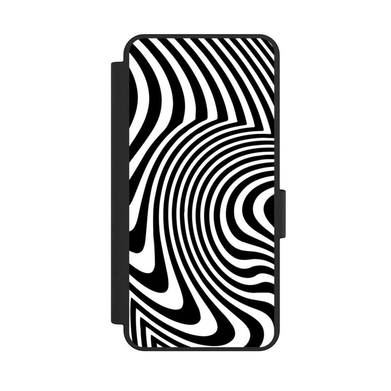 Galaxy S25 Edge NIVOflip Vagues noires et blanches