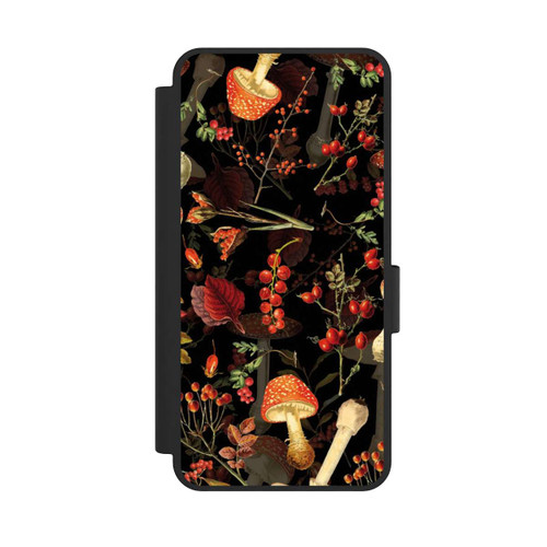 Samsung Galaxy S25 Edge NIVOflip Mushroom Pattern Black