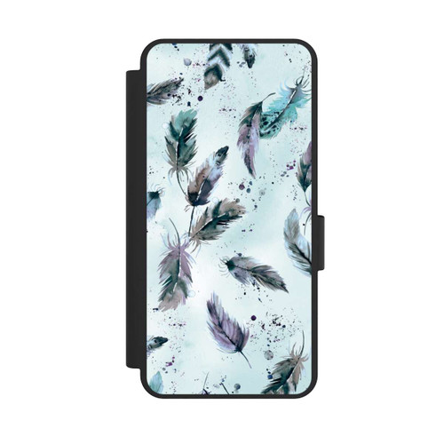 Samsung Galaxy S25 Edge NIVOflip Magische Federn Sanftes Blau