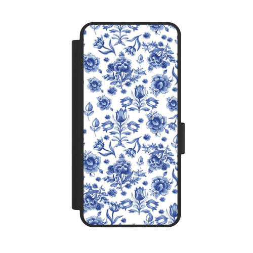 Samsung Galaxy S25 Edge NIVOflip Blaues Blumenmuster