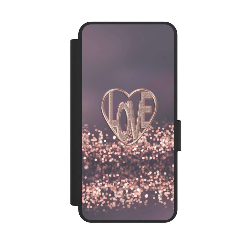 Galaxy S25 Edge NIVOflip LOVE Glitzerrosa