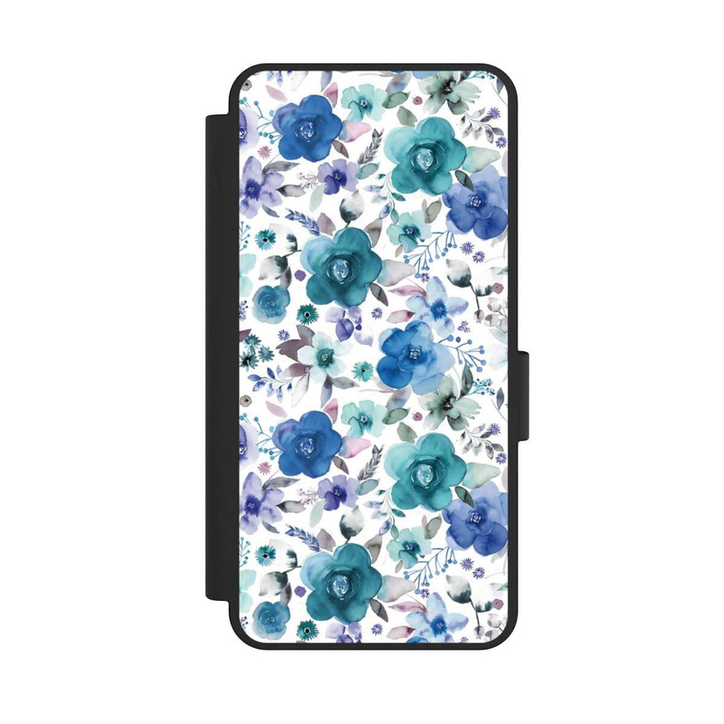 Galaxy S25 Edge NIVOflip Winterblumensträuße Blau