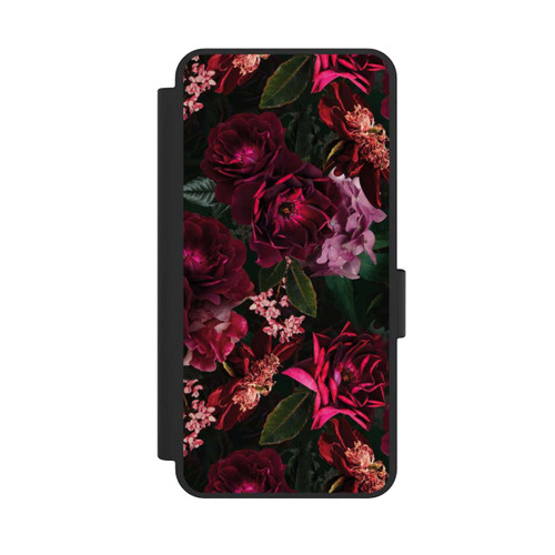 Samsung Galaxy S25 Edge NIVOflip Dunkle romantische Vintage Rosen und Pfingstrosen