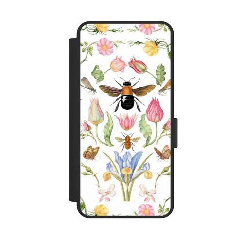 Samsung Galaxy S25 Edge NIVOflip Wildblumen mit Biene weiß