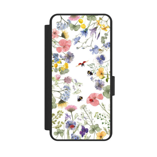 Samsung Galaxy S25 Edge NIVOflip Bunte Frühlingsblumen und Bienen