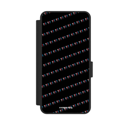 Samsung Galaxy S25 Edge NIVOflip Drei Fragezeichen Muster Schräg