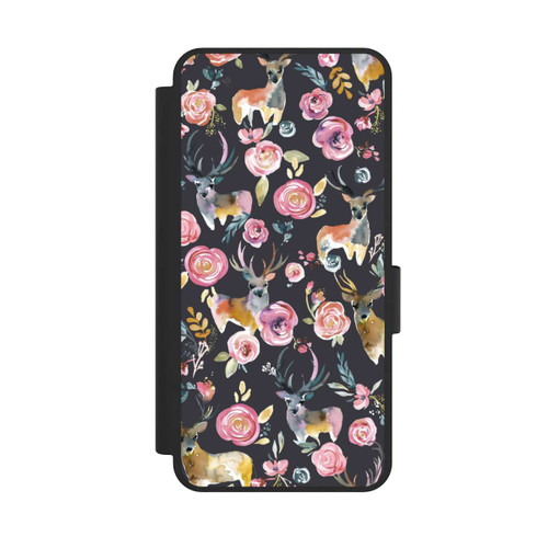 Samsung Galaxy S25 Edge NIVOflip Deers and flowers Anthracite