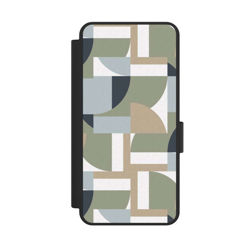 Samsung Galaxy S25 Edge NIVOflip Futuristische Bauhaus Polygone Beige
