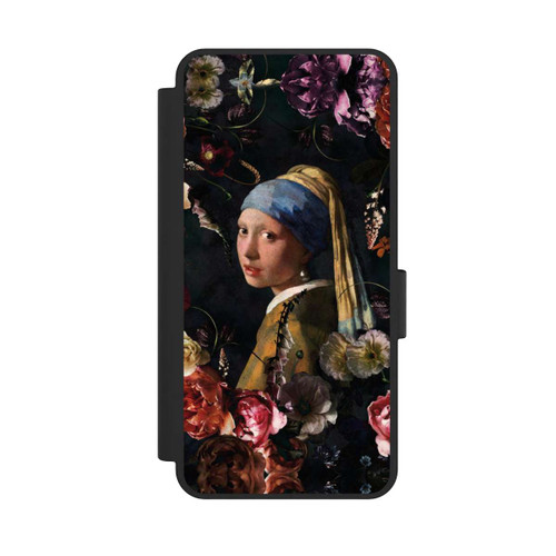 Samsung Galaxy S25 Edge NIVOflip Mädchen mit Perlenohrringen und Rosen