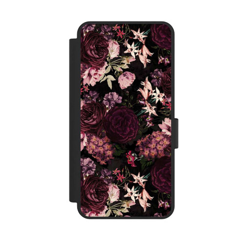 Samsung Galaxy S25 Edge NIVOflip Blumentapete dunkelviolett