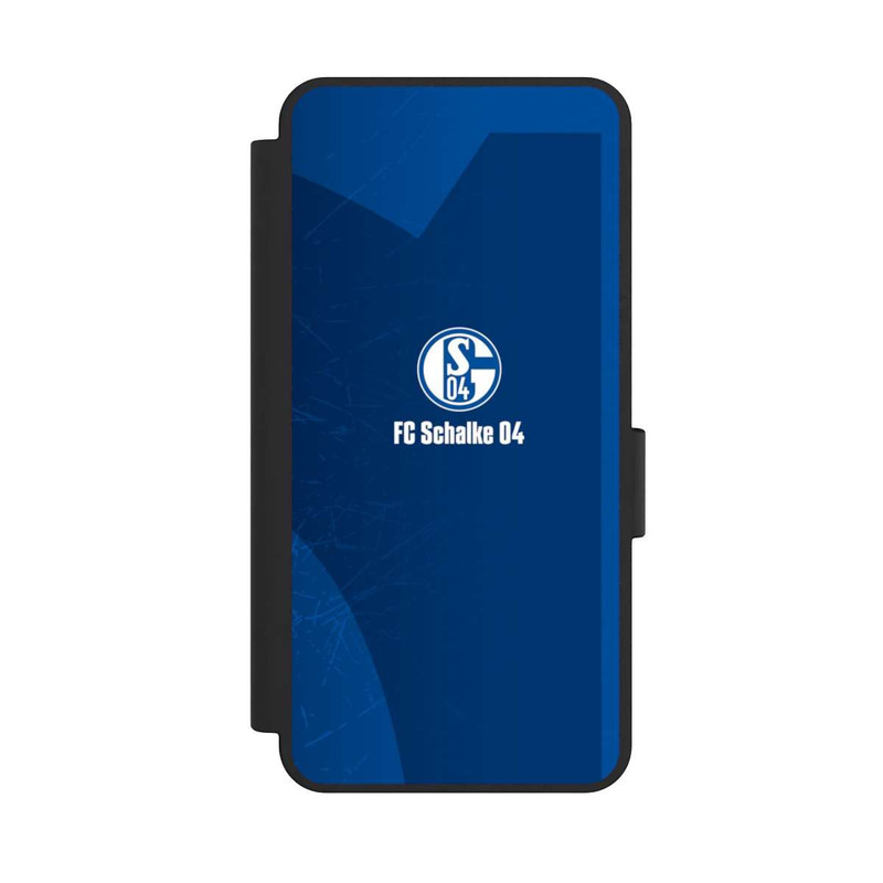 Galaxy S25 Edge NIVOflip Schalke 04 Blauer Hintergrund Mit Logo