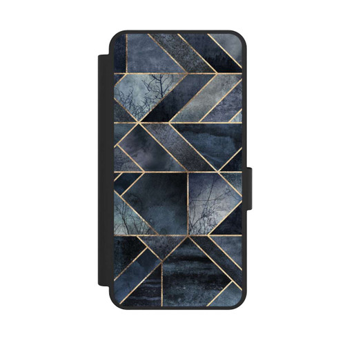 Samsung Galaxy S25 Edge NIVOflip Abstraktes Natur-Dunkelblau