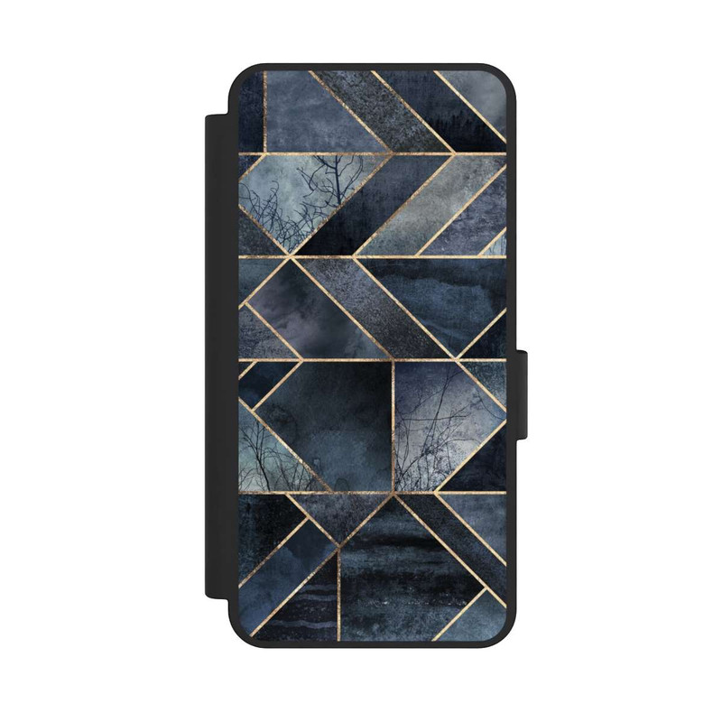 Galaxy S25 Edge NIVOflip Abstraktes Natur-Dunkelblau