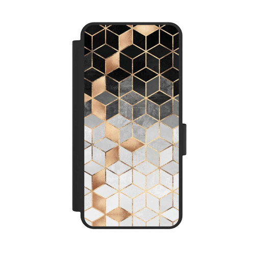 Samsung Galaxy S25 Edge NIVOflip Würfel dunkel und gold