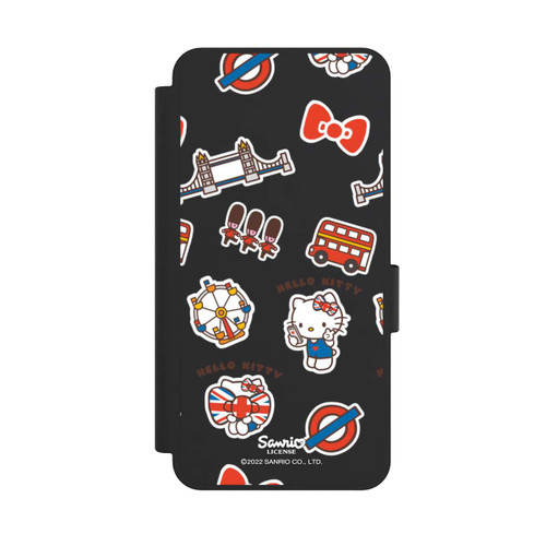 Samsung Galaxy S25 Edge NIVOflip Hello Kitty Londoner Abzeichen Transparent